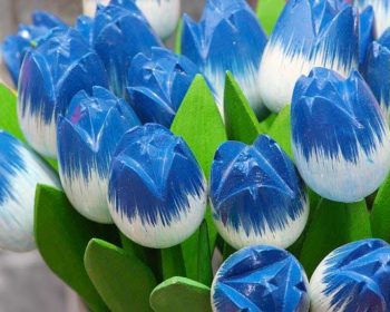 Tulpen - Deko in Blau