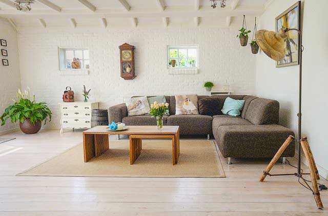 Wohnzimmer mit Deko