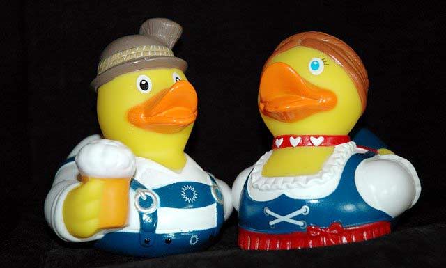 Gummienten im Oktoberfeststil