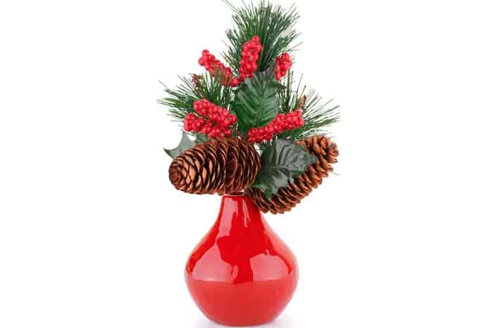 Die rote Vase als Weihnachtsdeko (depositphotos.com)