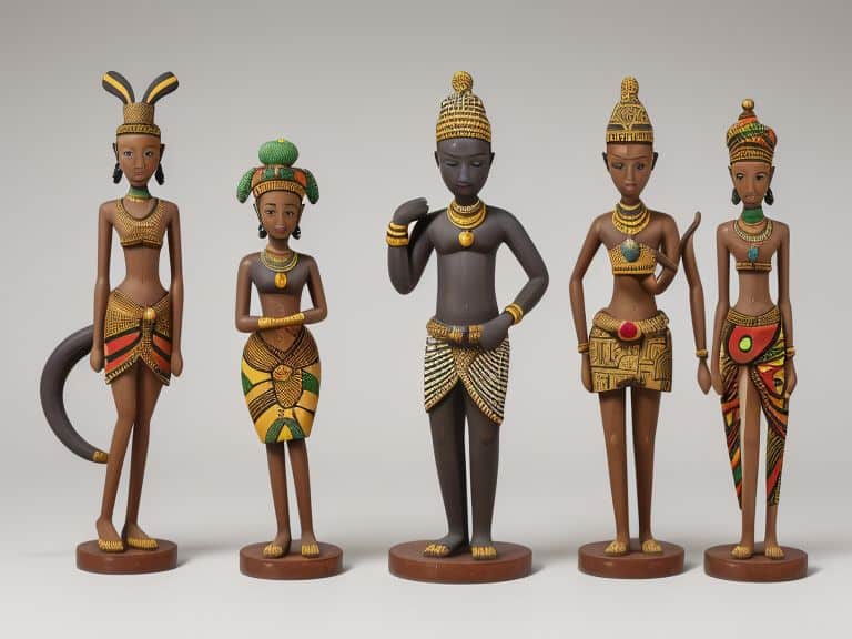 Afrikanische Dekoration mit Figuren