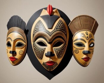 Afrikanische-Masken Deko