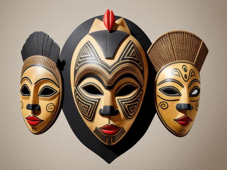 Afrikanische-Masken Deko