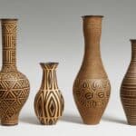 Afrikanische Vasen aus Holz