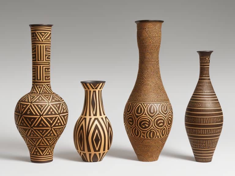 Afrikanische Vasen aus Holz