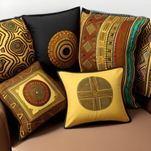 Sofakissen mit Afrika-Motiven