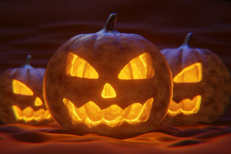 Halloween Deko mit Kürbis