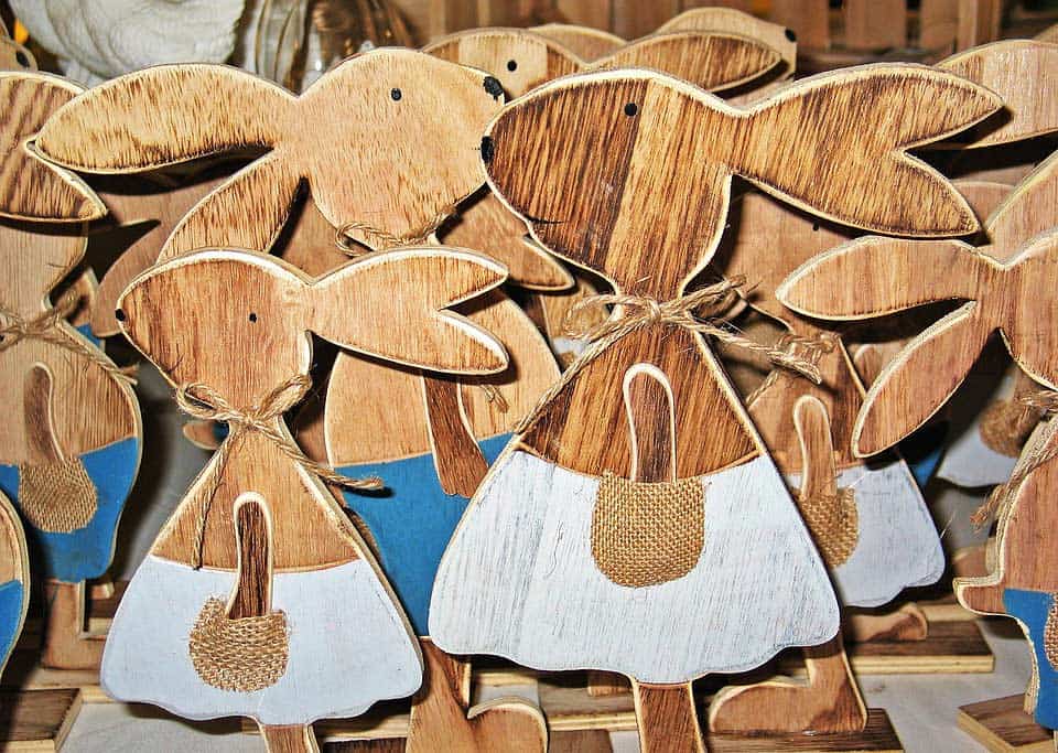 Holzdeko selber machen - hier Holz Osterhasen