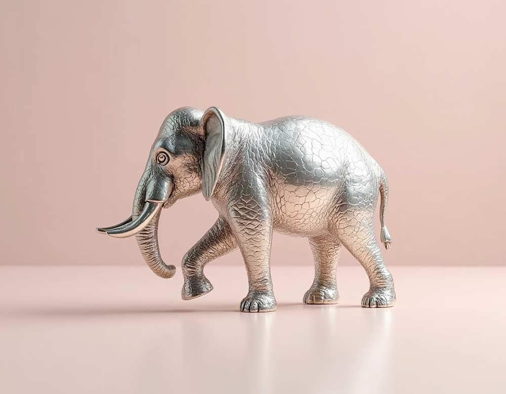 Deko Elefant aus Silber