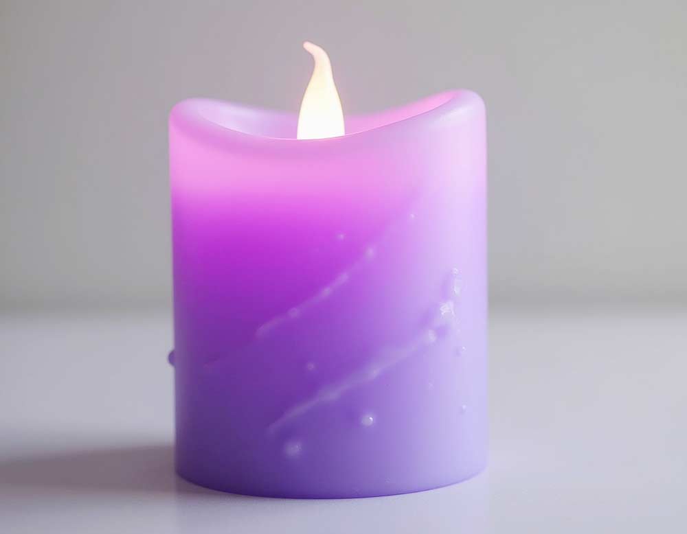 LED Kerze violett
