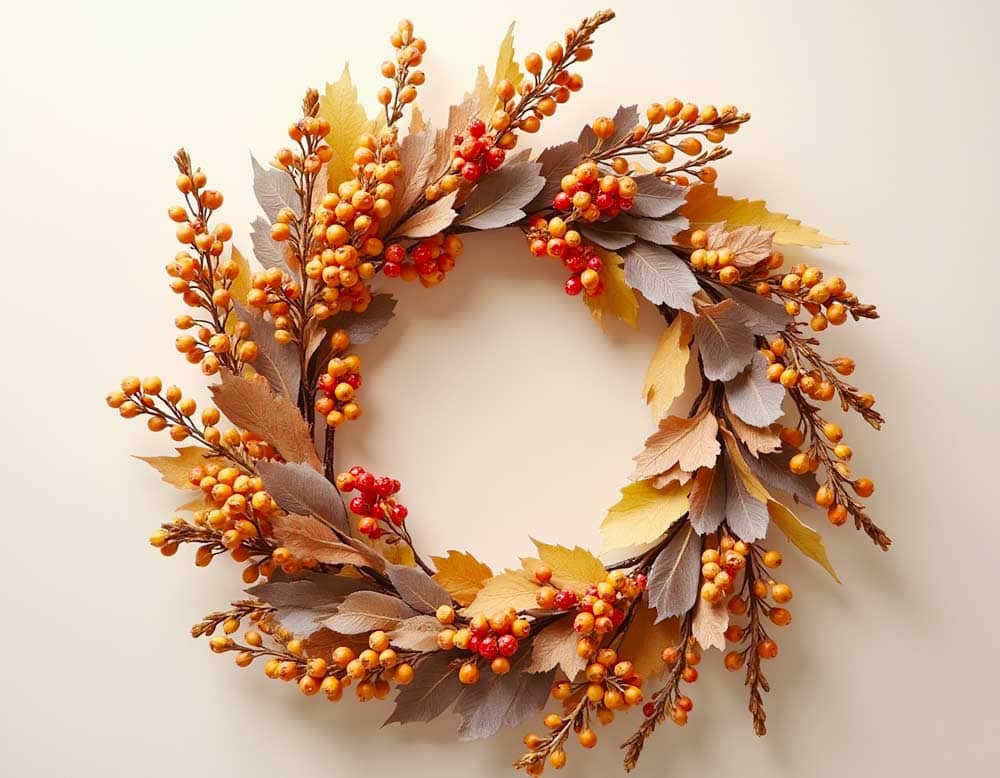 Herbstkranz mit Beeren