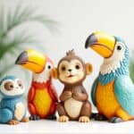 Tropische Deko Tierfiguren