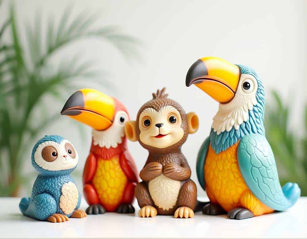 Tropische Deko Tierfiguren