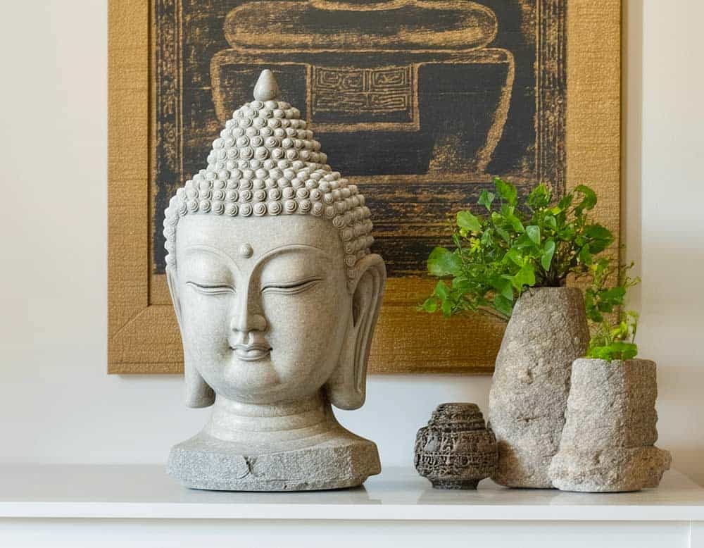 Buddha Kopf aus Stein