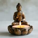 Buddha Figur mit Teelichthalter