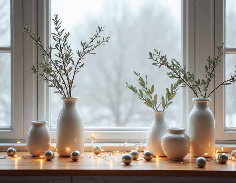 Winterliche Ddeko für die Fensterbank