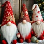 Gnome und Elfen als Weihnachtsdekorationen