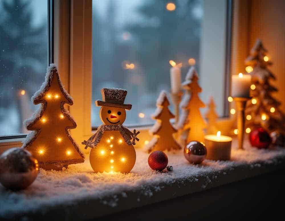 LED Weihnachtsdeko für das Fensterbrett