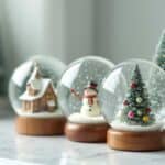 Schneekugeln als Weihnachtsdeko