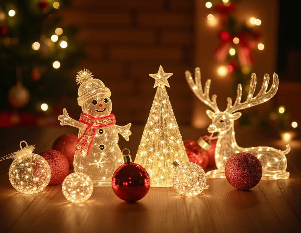 Beleuchtete Weihnachtsdeko