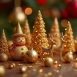 Weihnachtsdeko in Gold