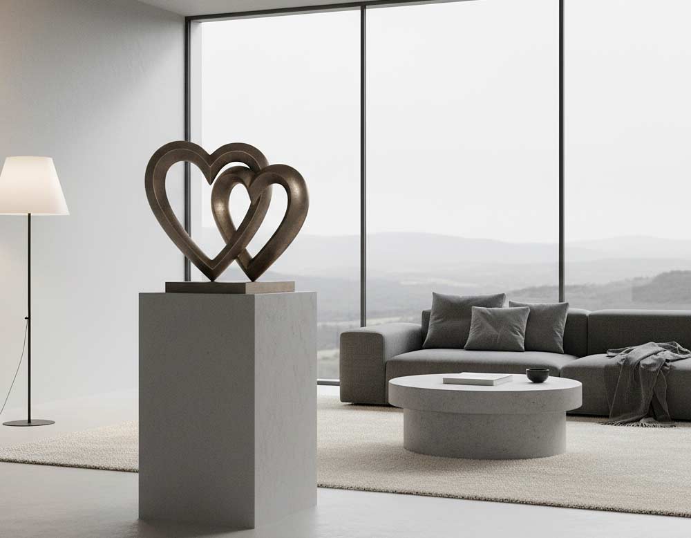 Herz-Deko Skulptur aus Metall