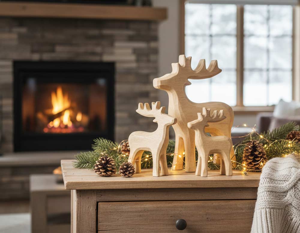 Rentier Deko aus Holz