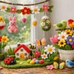 Filzdeko für den Frühling