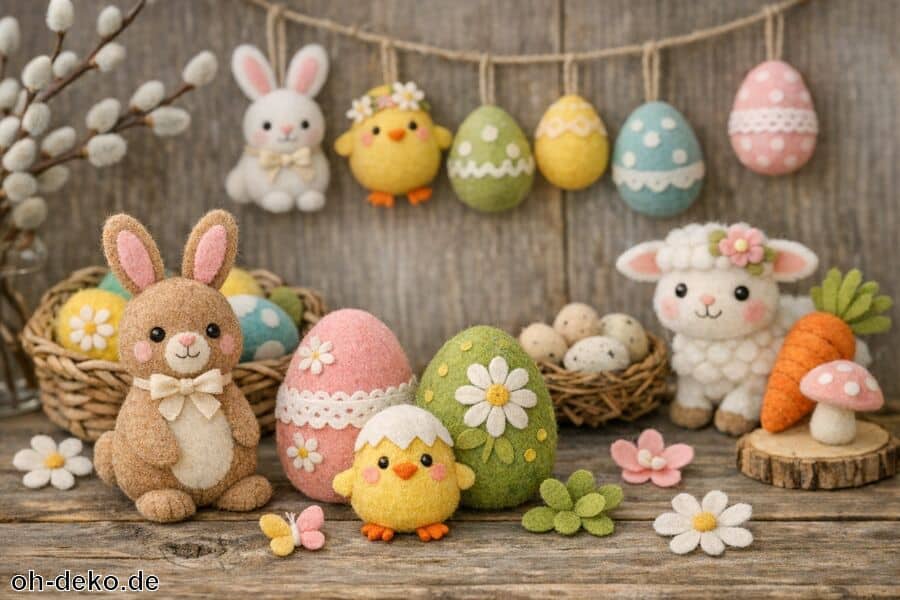 Filzdeko zu Ostern