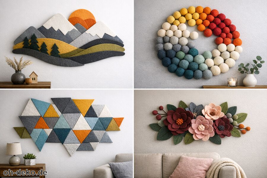 Filzdeko für die Wand